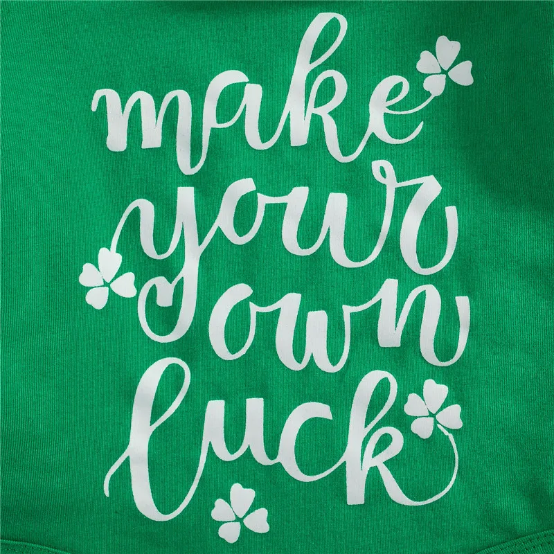 

0-18M Baby Clover Print Clothes Set, Girls Fresh Short Sleeve Romper with Ruffle + Short Pants + Bow-knot Headband