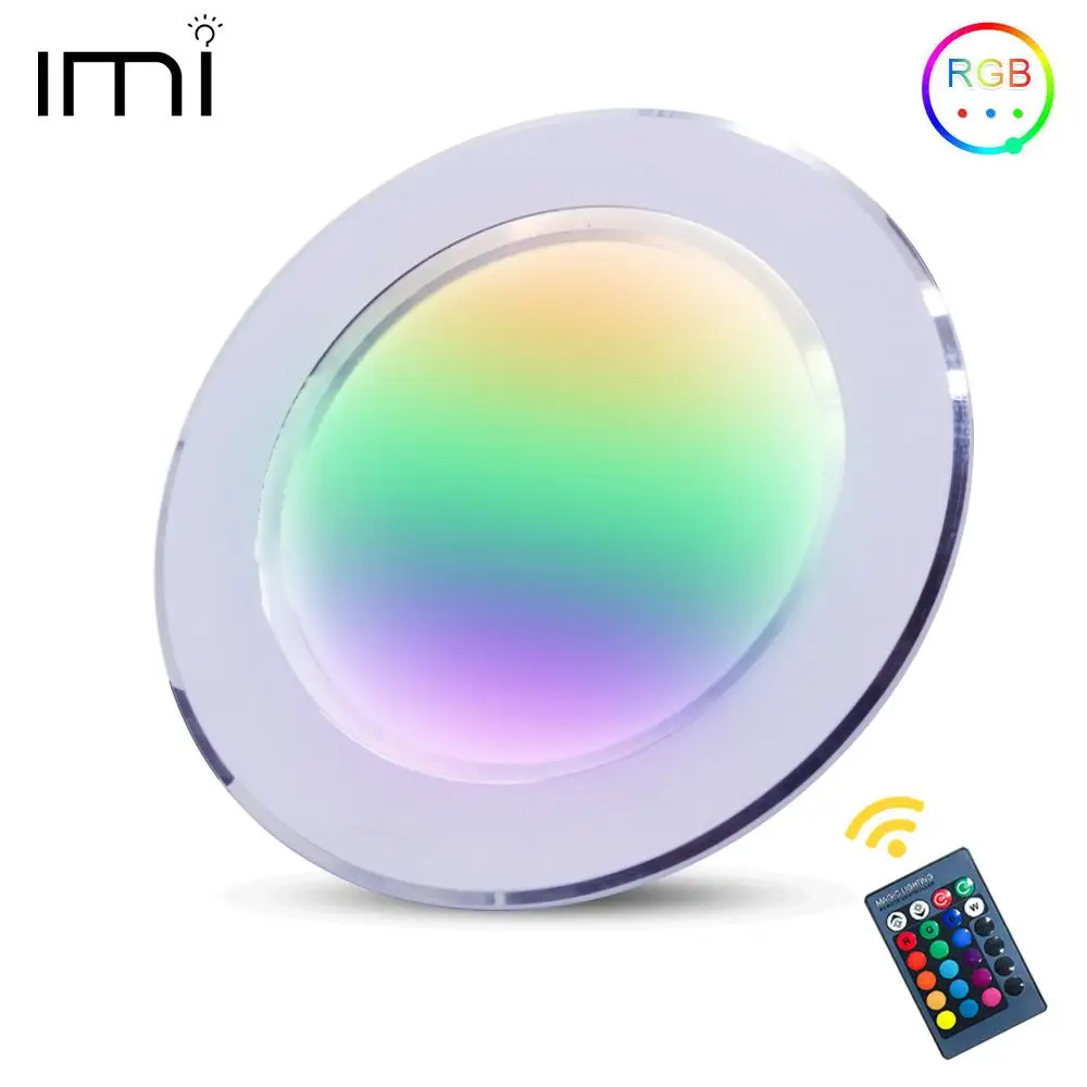 Встраиваемая светодиодная круглая RGB лампа направленсветильник света 5 вт 10