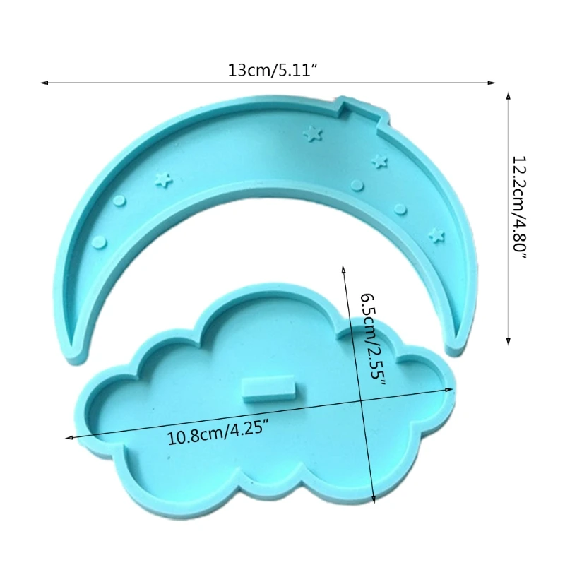 

Moon Phone Bracket Epoxy Resin Mold Jewelry Rings Holder Rack Silicone Mould DIY Crafts Decorations Casting Tool