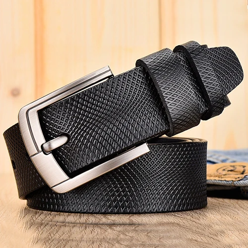 9262A2Black leather male belts for men high quality cow genuine leather luxury strap male belts fashion pin buckle men belt causal 9262 - Цвет: 9262A2Black