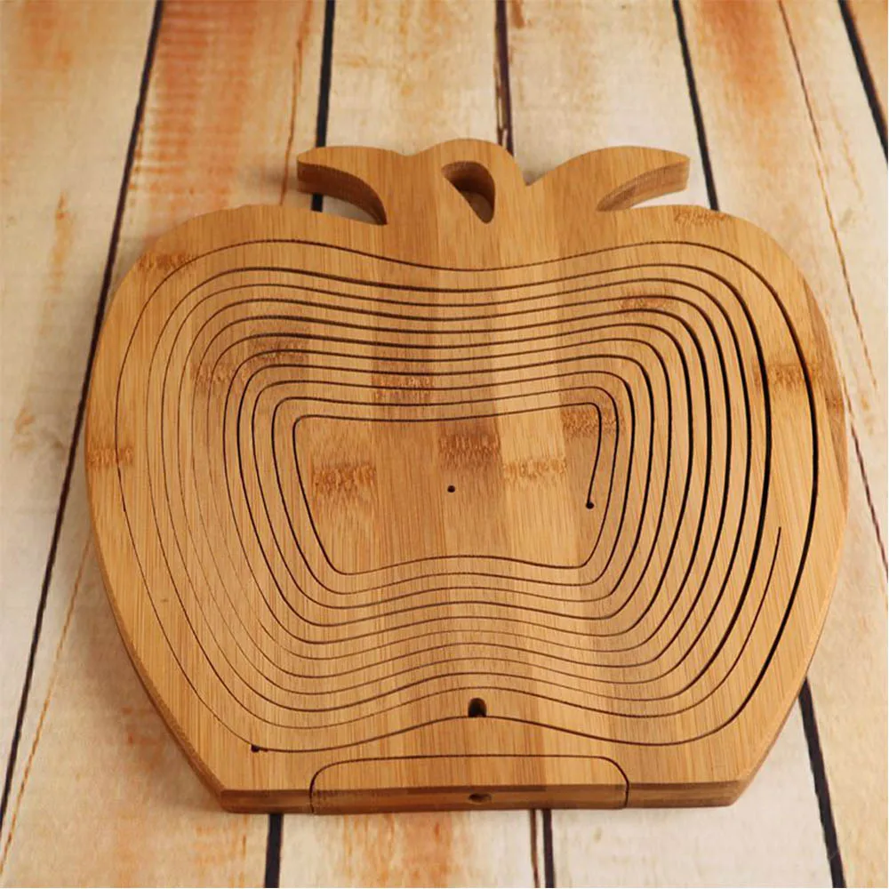 Бамбуковая мебель домашнее украшение складная корзина для фруктов и хлеба