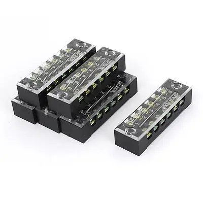 TB 1506 600V 15A 6 позиционный винтовой изолирующий Клеммник блок полосы шт|Терминалы| |