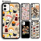 Мягкий чехол для телефона krajew Kawaii Суши стек для iPhone 5 SE 6s 7 8 plus 11 12 13 pro X XR XS max Samsung Galaxy S9 S10 Plus