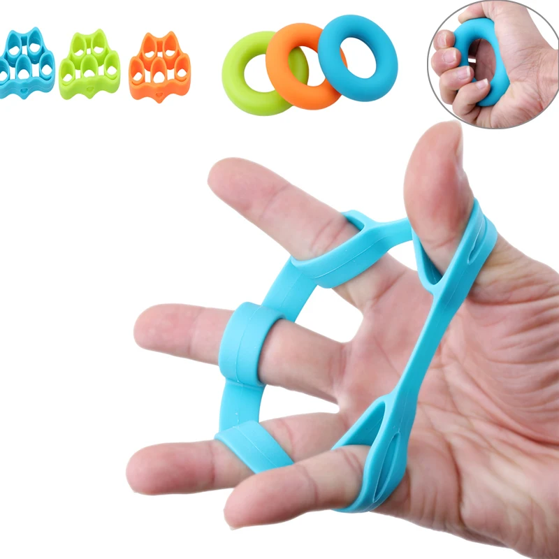 

2pcs Finger Resistance Bands Hand Gripper Forearm Wrist Training Stretcher Exercise Pull Ring Grips Expander Fitness Equipment