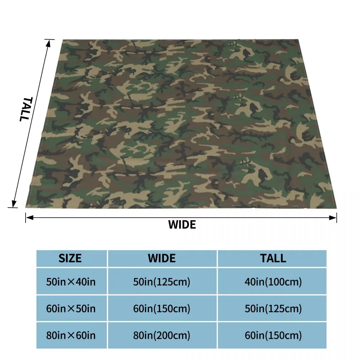 Army Camouflage Pattern Blankets Jungle Military Camo Fleece Funny Soft Throw for Home Spring Autumn | Дом и сад
