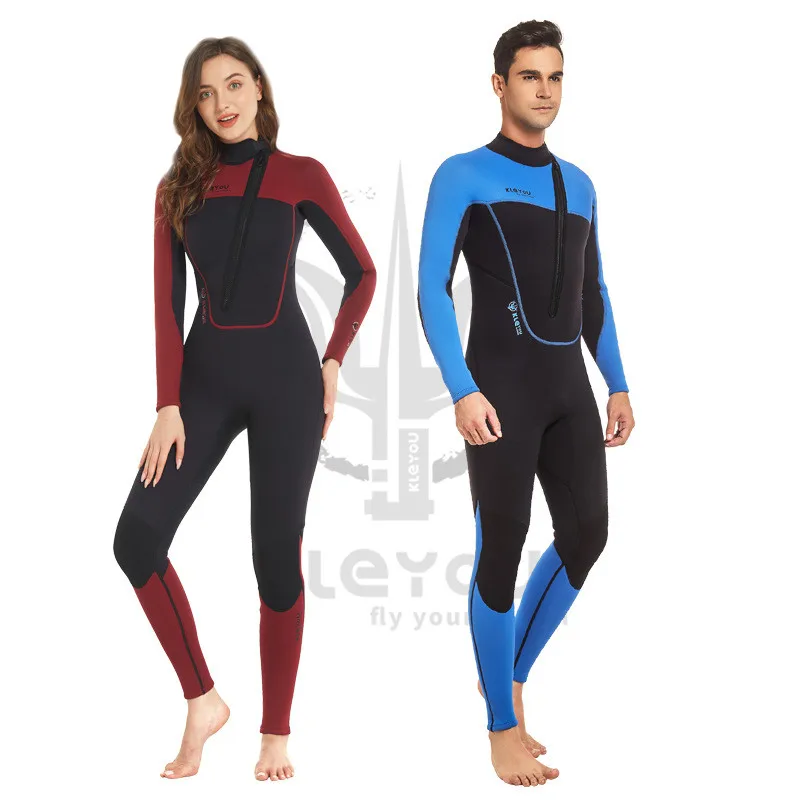 Men Women 3MM Neoprene Scuba Surfing Kitesurf Snorkeling Spearfishing Wetsuit Underwater Keep Warm Bathing Swim Diving Equipment