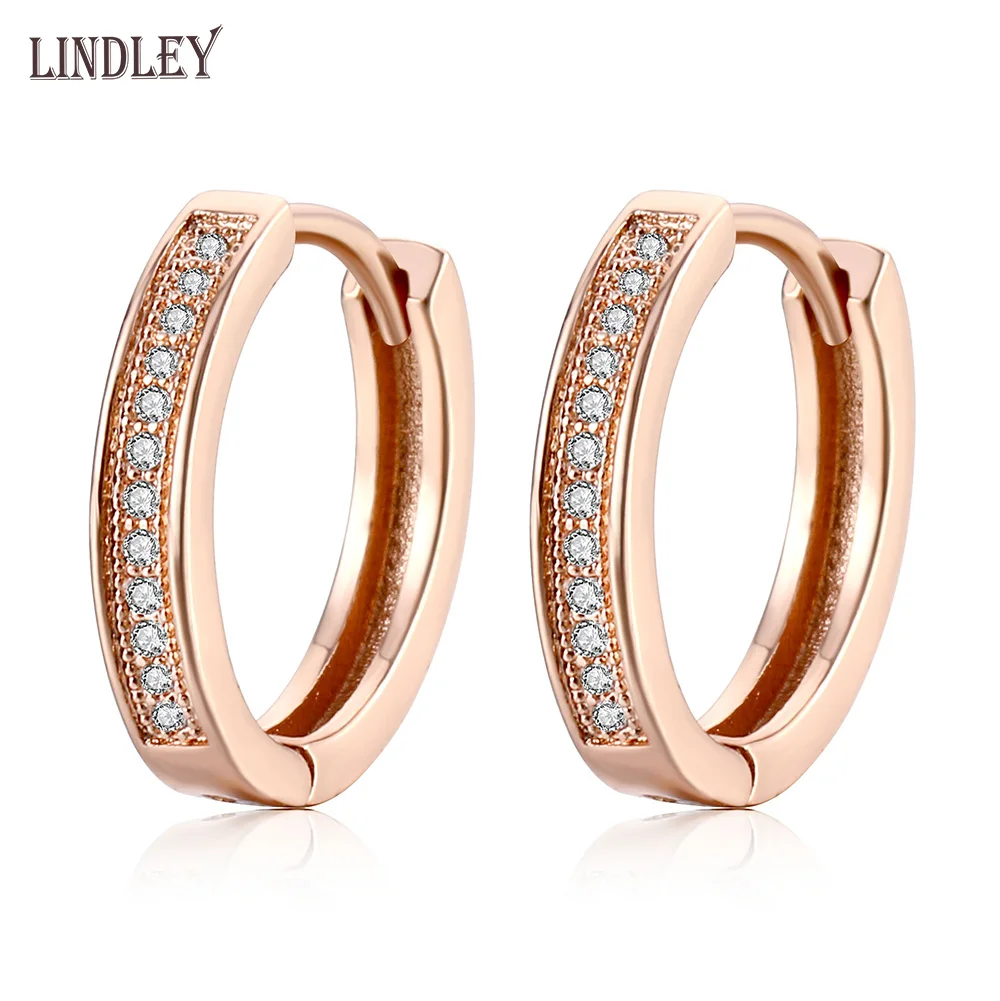 Женские круглые серьги гвоздики из розового золота 585 пробы|Серьги-кольца| |