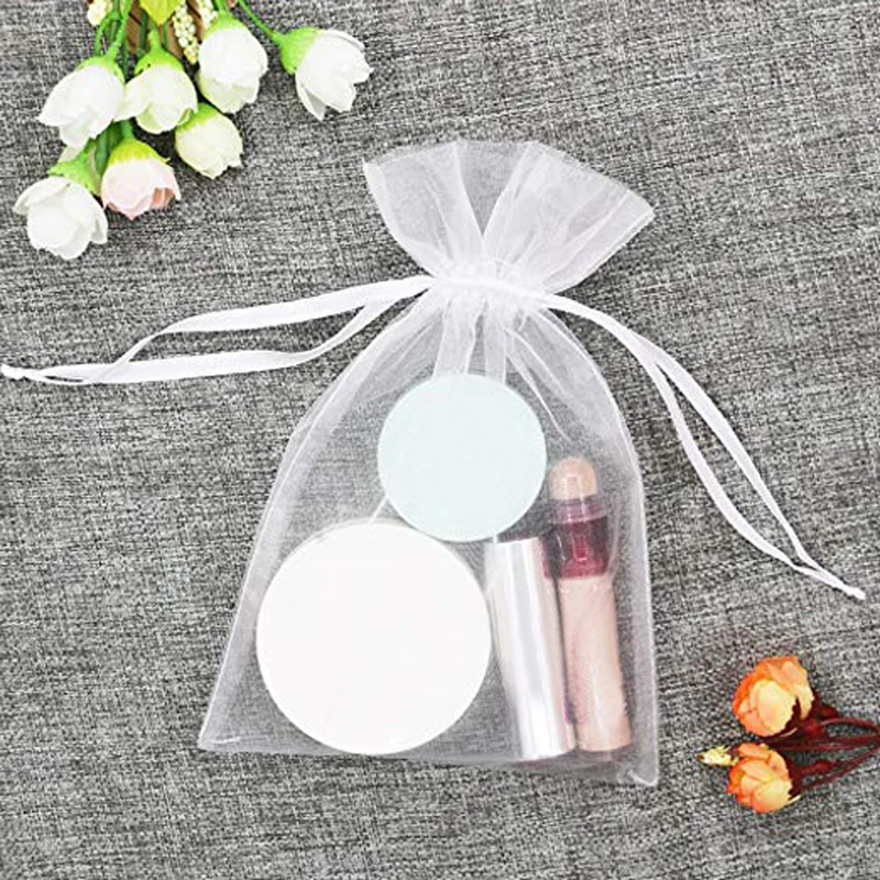 100 штук белая прозрачная коробка для конфет мешочек ювелирных изделий подарочные