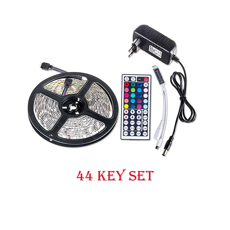 5 м 5050 светодиодная лента светильник DC12V RGB освещение кухонного шкафа праздничный декор светодиодный лента 60 светодиодный s/M водонепроницаемый тв подсветка - Цвет: 44 Key Set
