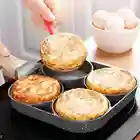 4 отверстия, глубокая обжаренная фотобумага, не прилипающий на завтрак, практичный гамбургер, яйца, ветчина, ресторан, искусственное приготовление, легкий артефакт в виде яйца