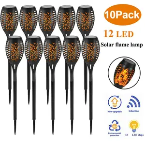 Фонарик на солнечной батарее 8 шт.лот, мерцающее пламя, ландшафтное освещение, утопленная Шаговая лампа, IP65, декор для сада, дорожек, похоронного двора, ночник