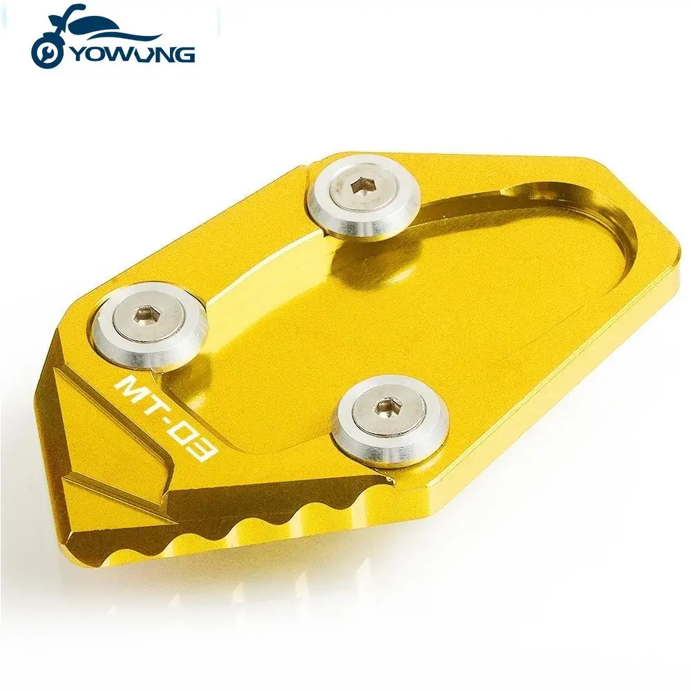 

With LOGO MT-03 Motorcycle Kickstand Side Stands Enlarger For Yamaha MT03 MT 03 2015 2016 2017 2018 2019 Stand Extension Plate