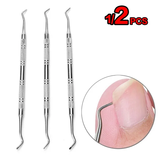 

2 шт., двухсторонний инструмент для коррекции вросших ногтей