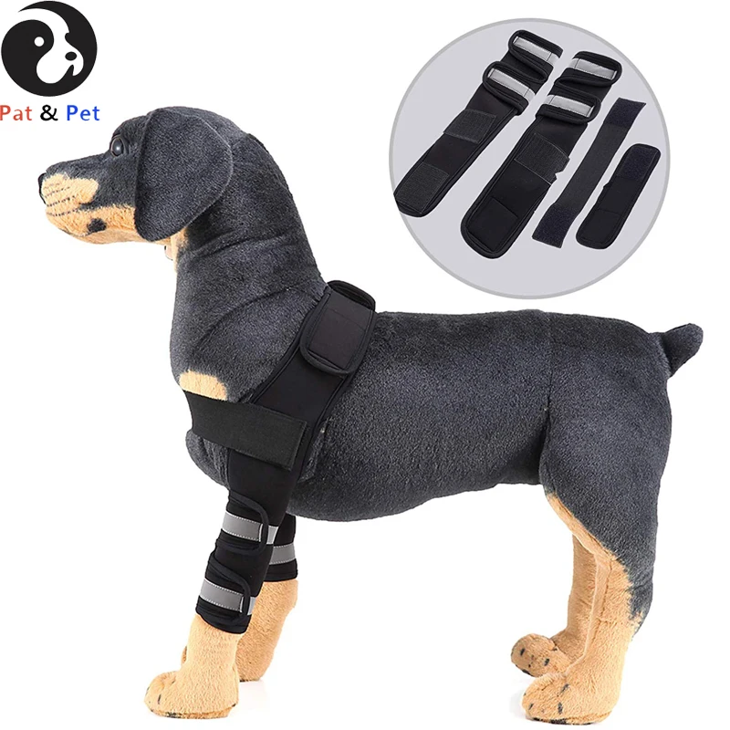 

1 Pair Pet Dog Knee Pads Support Leg Safety Joint Brace Wrap Protectors Protective Gear Outdoor Running Training Protection