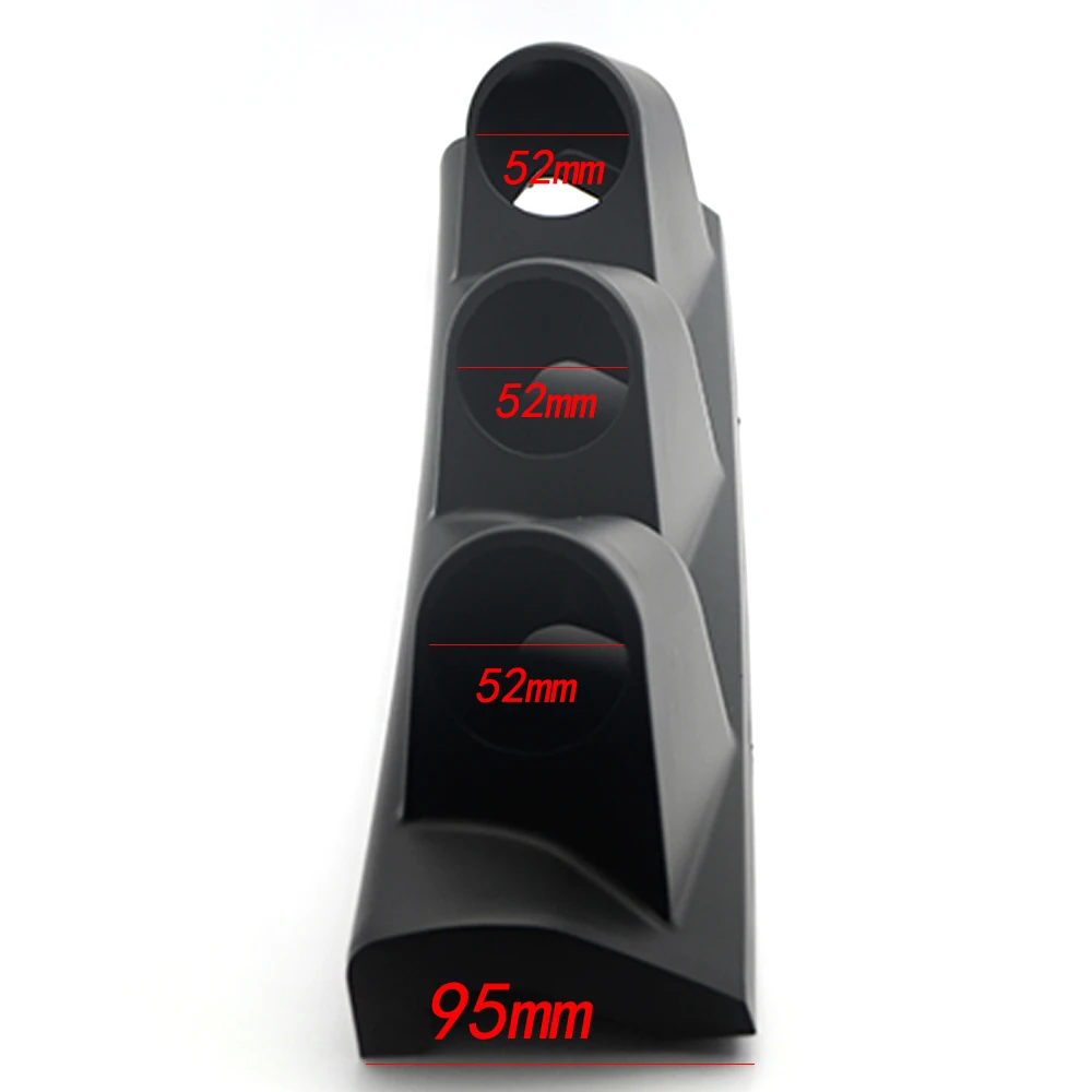 Универсальный черный 2 дюймовый 52 мм Автомобильный тройной A столб с отверстием