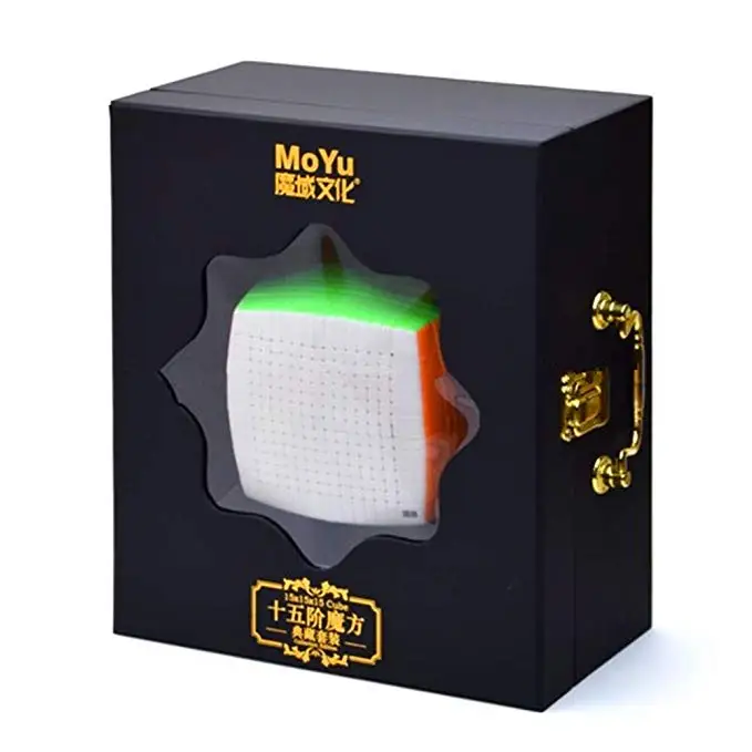 With box stickerless MoYu 15x15x15 волшебный куб moyu 15x15 Головоломка Куб 15 слоев скоростной куб профессиональные головоломки игрушки Moyu 15x15 кубик-головоломка - Цвет: With box stickerless