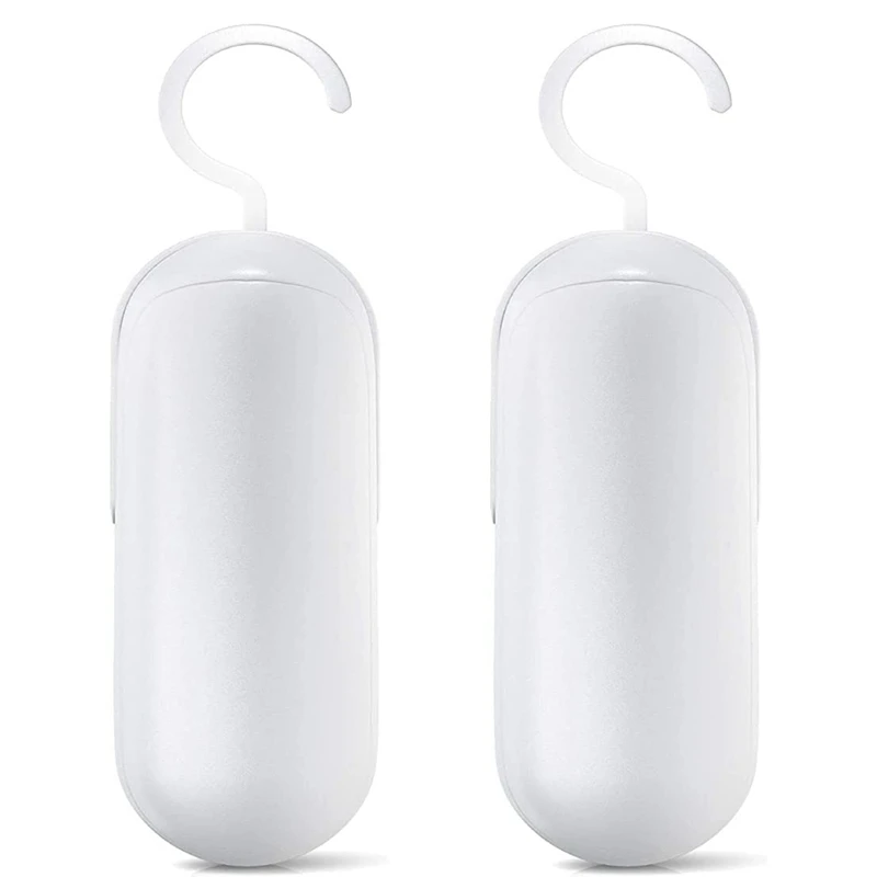 

Компактный портативный упаковщик для пакетов, 2 упаковки, устройство для запечатывания пищевых продуктов, ручной инструмент и резак с вешал...