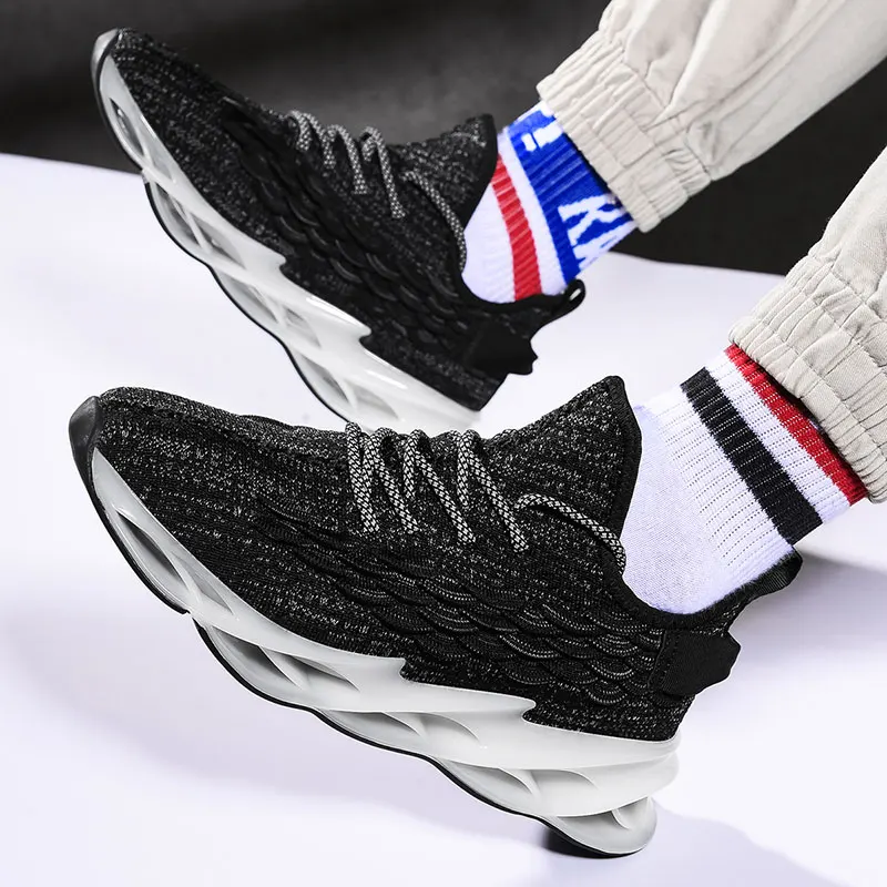 Новая спортивная обувь для мужчин; дышащие кроссовки zapatillas hombre; спортивные кроссовки для прогулок; размеры 39-46; мужские кроссовки