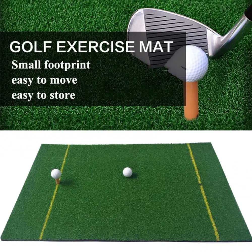 en Ucuz 60cm X 90cm Kapalı Golf Uygulama Isabet Mat Faux çimenlik çimi Pad Ile çift Hat Golf Simülatörü Golf Eğitim Yardımcıları ゴルフボール 퍼팅매트