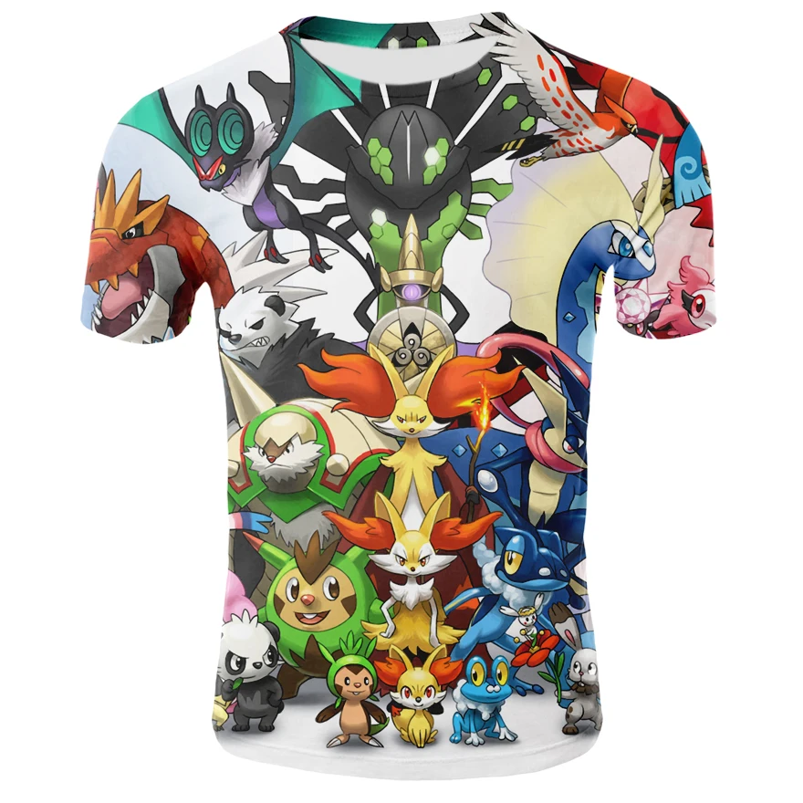 

2021 men and women cute pattern children's T shirts anime 3D printing summer trend men's and women's children's T-shirts graphic