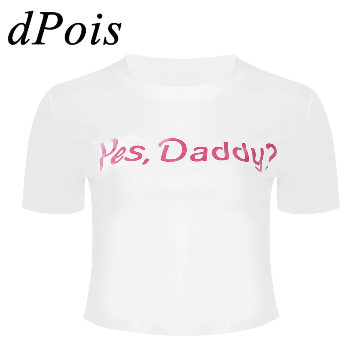 Сексуальный женский летний укороченный топ с надписью Yes Daddy майка без рукавов