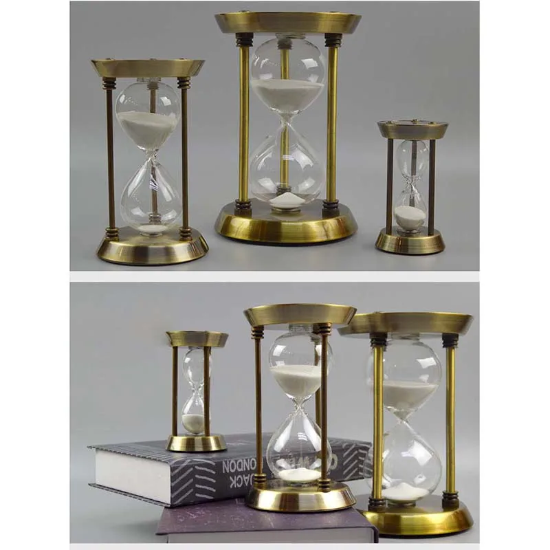 Песочные часы в стиле ретро декоративные металлические песочные время работы 30