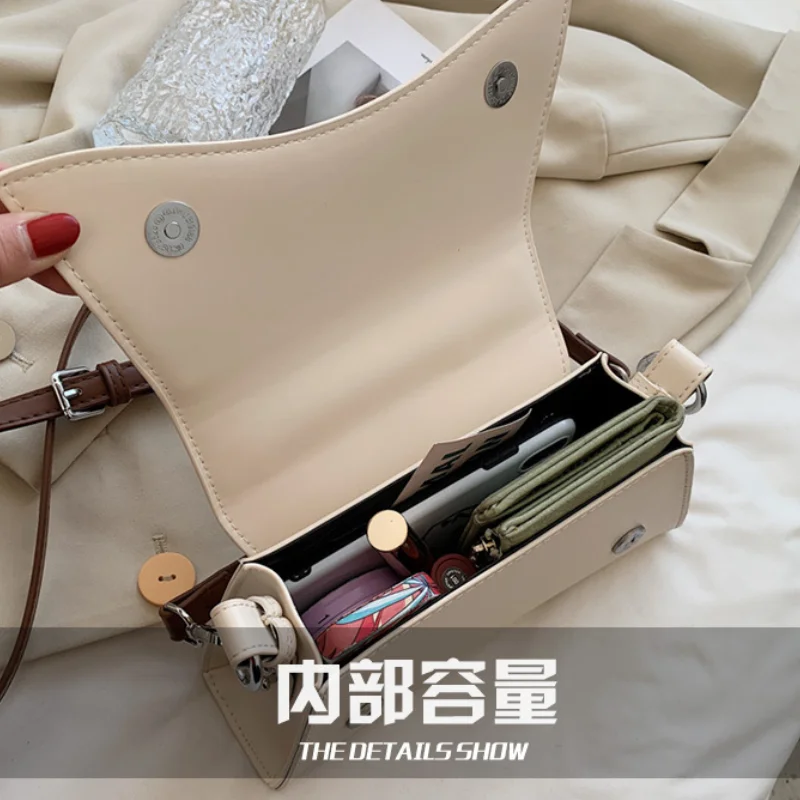 

Fashionable Ladies Hand-held Small Bag 2021 Summer New Texture Korean Fashion One-shoulder Messenger Small Square Bag