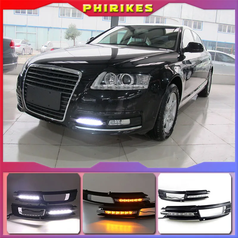 

Для Audi A6L A6 C6 2009-2011 для Quattro RS кабриолета Allroad передние светодиодные дневные ходовые огни DRL светильник туманные фары крышка