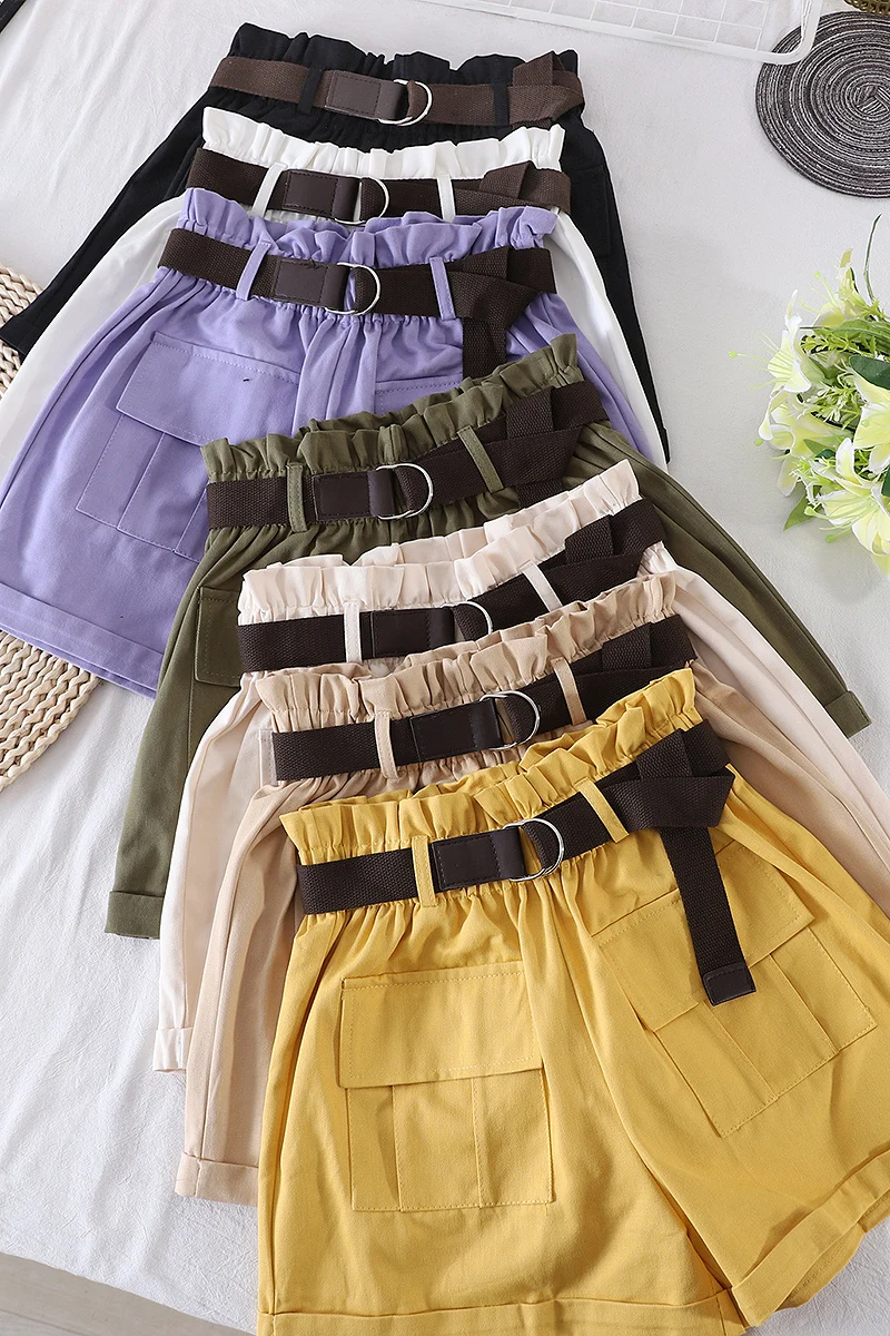 

Summer 2021 New High-waisted Thin Bud Casual Shorts Women's Straight Loose Tooling Wide-leg Pants