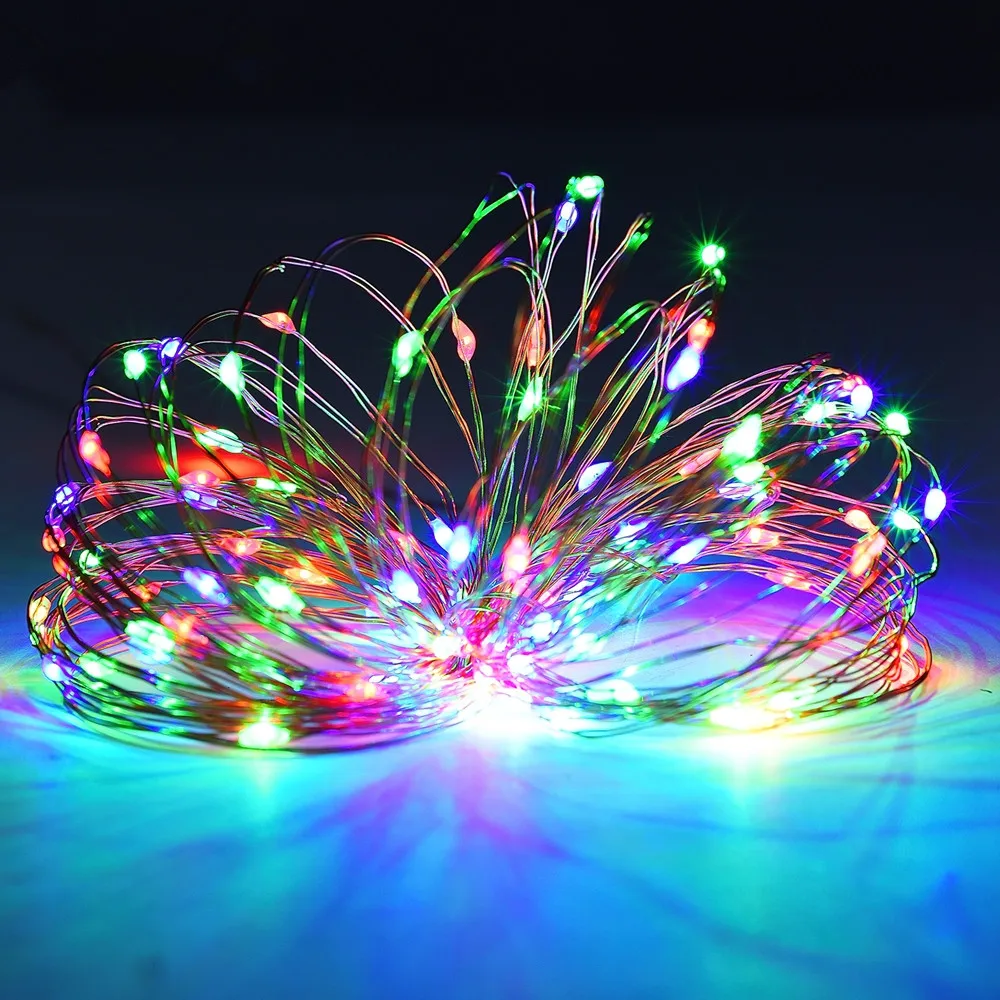 Светодиодная гирлянда с дистанционным управлением 10 м 100 светодиодов | Лампы и