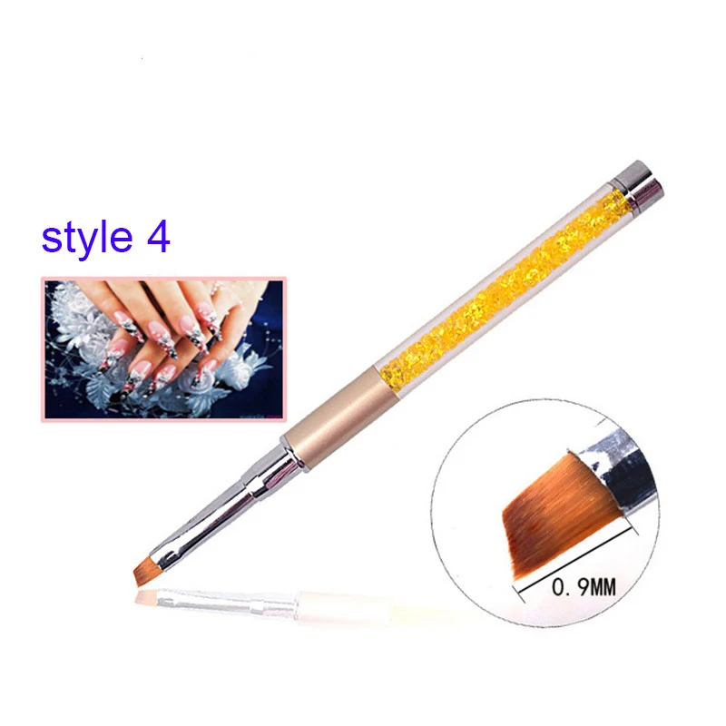 holder yellow Ladymisty Профессиональный инструмент для нейл-арта Плоский Рисунок строитель ногтей Кисть Карандаш для нанесения страз маникюрные инструменты для ногтей маникюр - Цвет: holder yellow