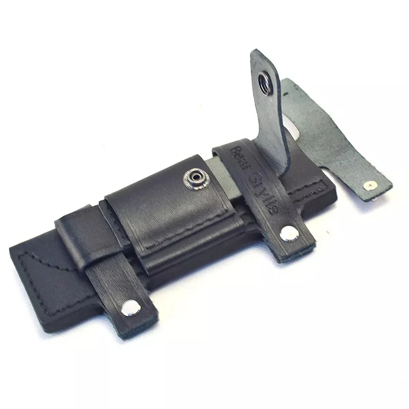 Цена Поясная Сумка для ножа, удобные кожаные инструменты, тактические карманные ножи для выживания, черный пояс для хранения, чехол для ножа