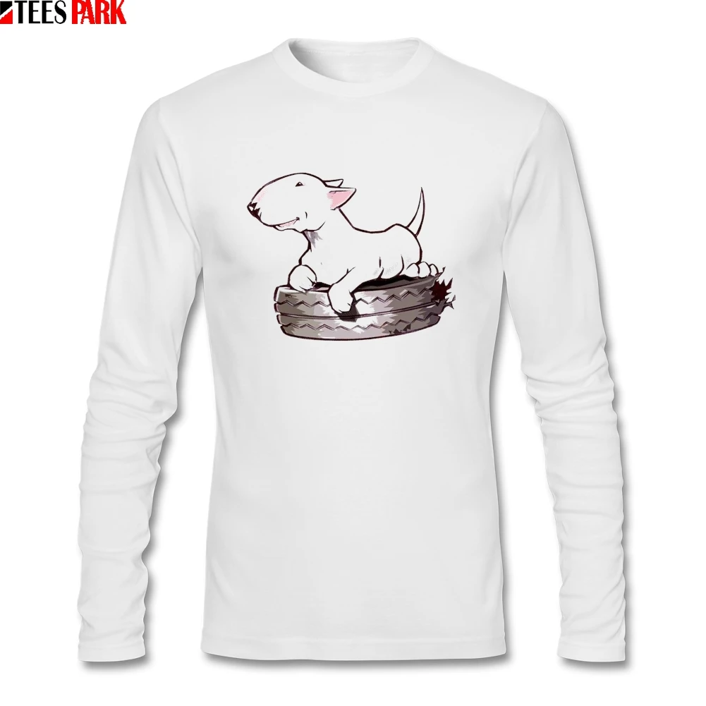 Бультерьера на материнскую плату T рубашки для мужчин с принтом 100% хлопковые