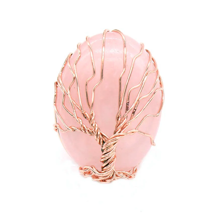 Трендовые бусины цвета розового золота овальная проволока натуральный розовый