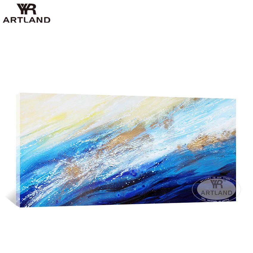 Художественный оригинальный холст для рукоделия картина маслом Синий Морской