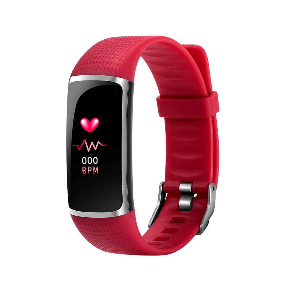 Red B32 Bluetooth спортивные Смарт-часы для женщин и мужчин пульсометр Монитор артериального давления Браслет Водонепроницаемый фитнес-трекер Браслет - Цвет: Red