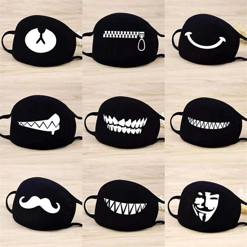 

1pcs fashion Cotton face Masks Respirator Keep Warm Cartoon Cute Mask masks Washable Reusable Unisex