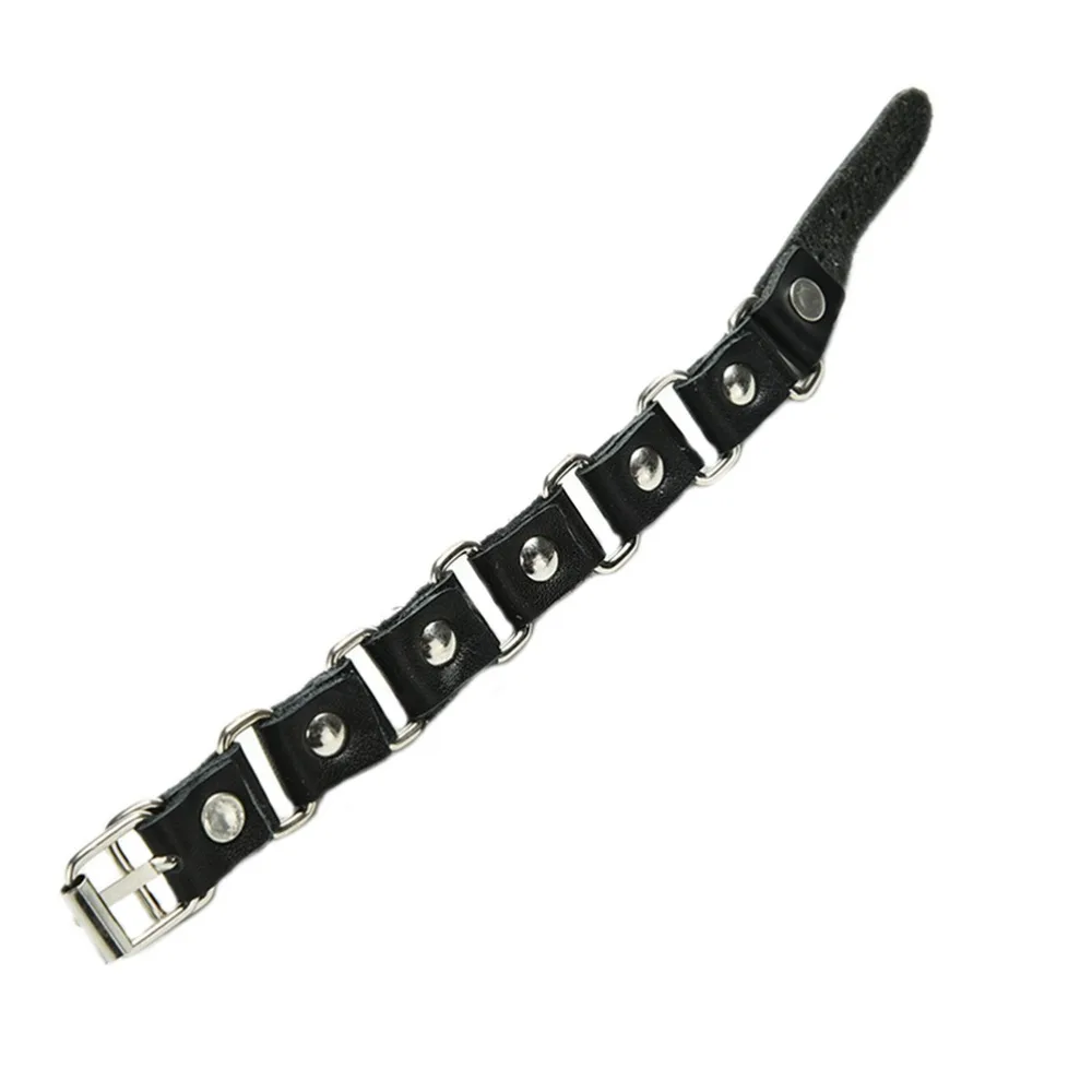 Браслет-манжета мужской кожаный в готическом стиле 1 шт. | Украшения и аксессуары