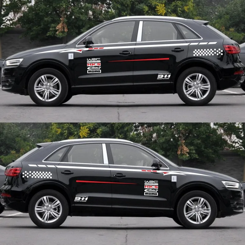 

Спортивная Автомобильная наклейка для Audi A1 A3 Racing sport WSC Стайлинг наклейка на заказ кузов автомобиля полностью виниловая наклейка s