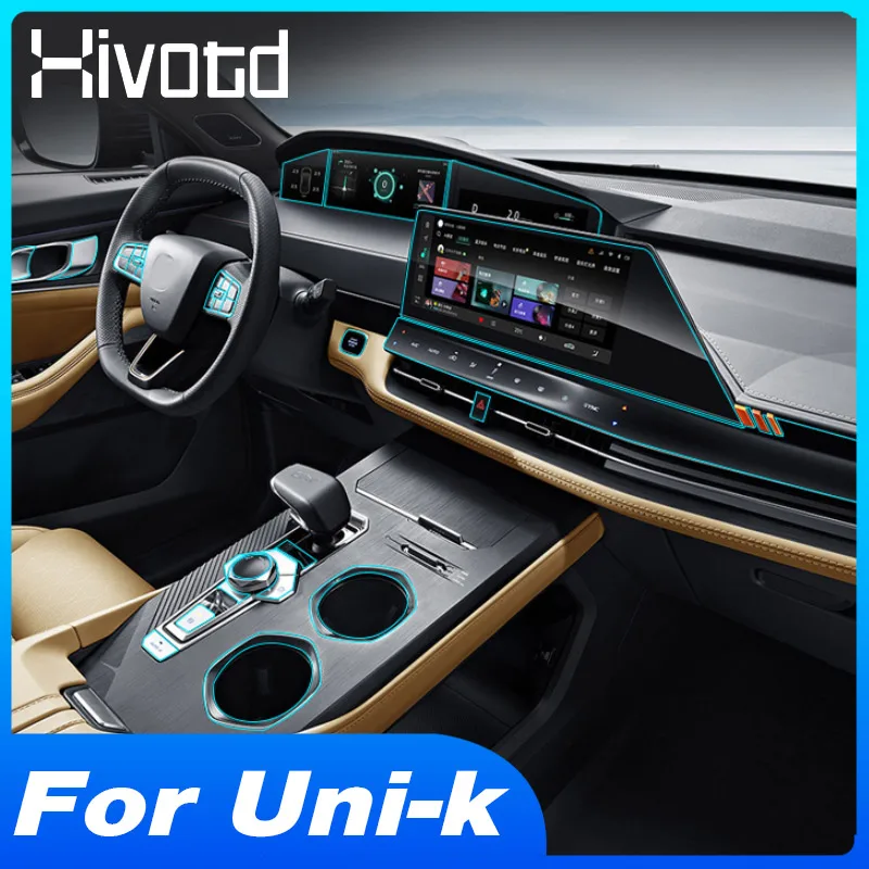 Hivotd ТПУ наклейка для салона автомобиля панель Центрального управления коробки