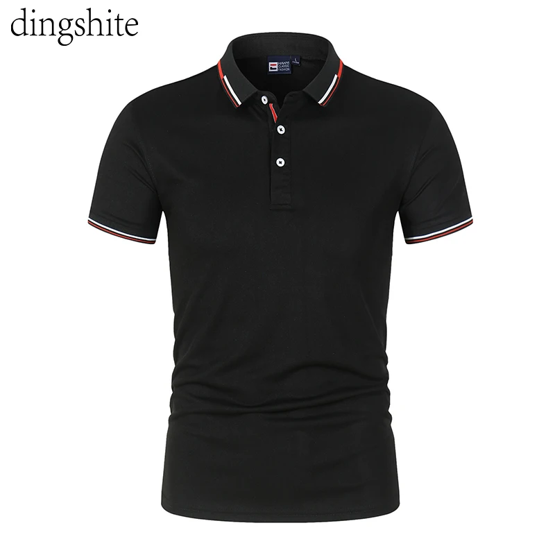 

Dingshite 2021 Summer Fashion Men Short Sleeve Cotton Polo Shirt , Men Ribbed Collar and Threaded Cuffs Tops T Shirt .