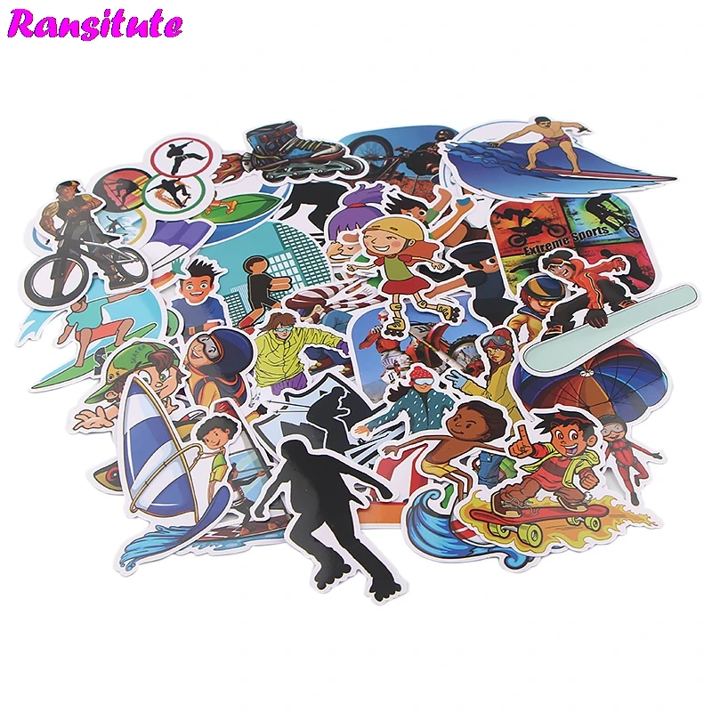 36 шт./компл. аниме Мультяшные Стикеры для экстремальных видов спорта сделай сам