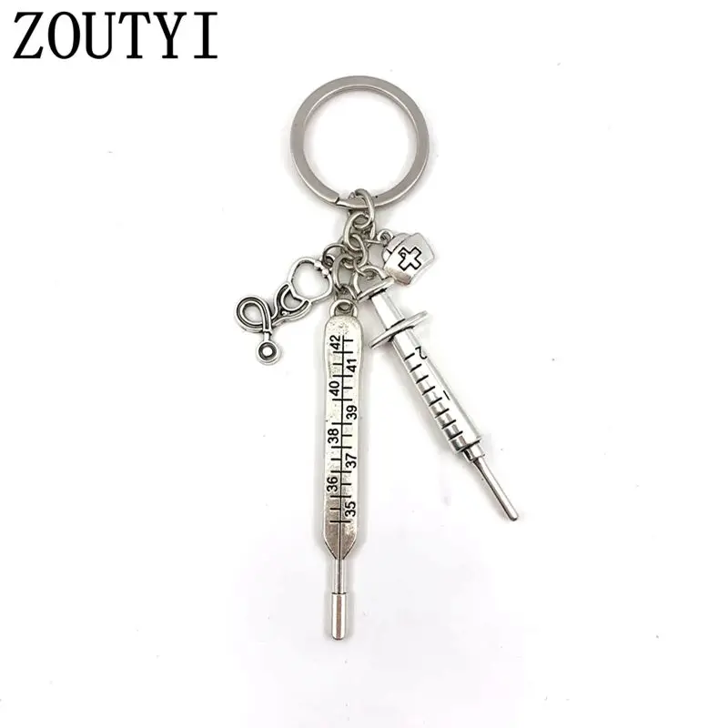 2019 новинки шапочка Медсестры Медицинский цепочка для ключей иглы шприц