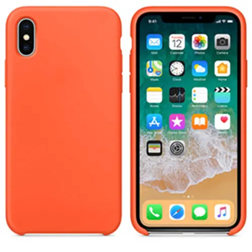 Spicy orange Жидкий силиконовый чехол Keepever для iPhone 6, 6s, 7, 8 Plus, чехол для телефона apple X, XS, Max, XR, X, 5, 5C, SE, оболочка, Капа - Цвет: Spicy orange
