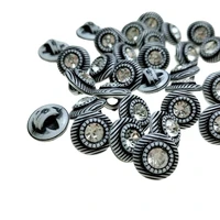 hl30pcs 12mm new resin buttons shank with rhinestone diy apparel sewing accessories shirt buttons