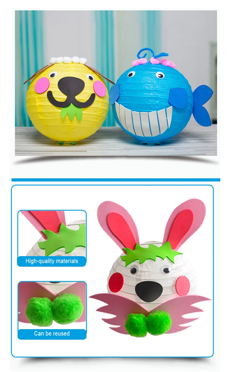 Новогодняя восточная культура благословение сделай сам фонарь животных цветной