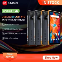 [World Premiere] UMIDIGI BISON X10 Global Version Rugged Smartphone IP68&IP69K 64GB NFC 20MP Triple Camera 6150mAh Phone