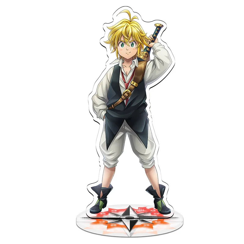 Anime The Seven Deadly Sins Acrylic Stand Model Doll Meliodas Gowther Elizabeth Liones Action Figure Toy Desktop Decoration Gift images - 6