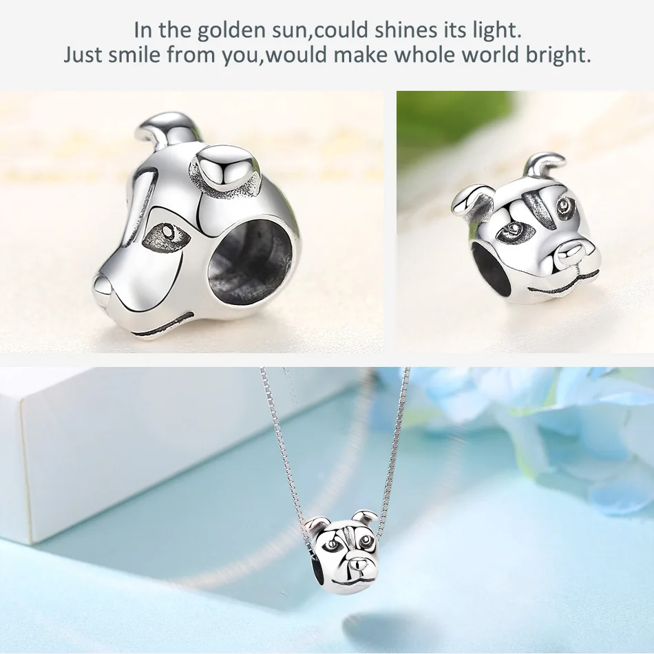 925 пробы, серебряные подвески, бусины, подходят к оригиналу Pandora, очаровательный браслет, божья коровка, кошка, собака, бусины Минни, для рукоделия, для изготовления женских ювелирных изделий