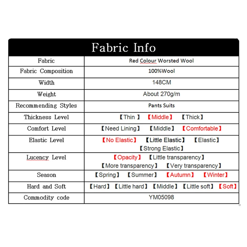 Ткань японский красный цвет камвольная шерстяная ткань 100% шерсть материалы для